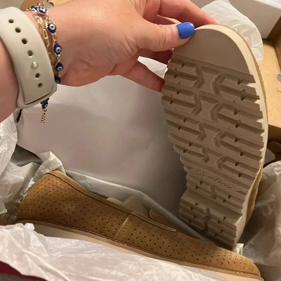 Skechers Light Brown Perforated Flats - Picture 5 of 6